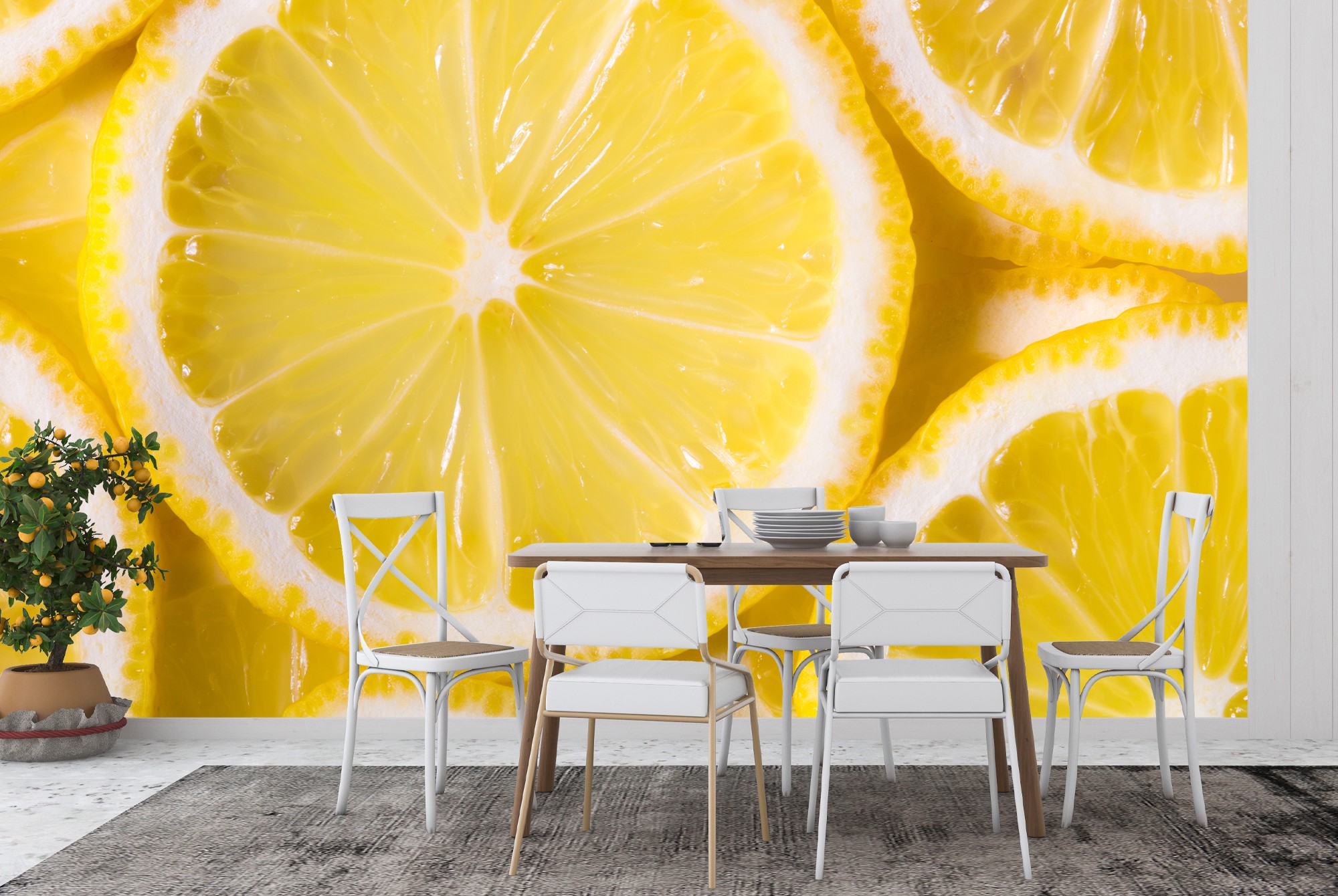 Lemon Wallpaper Wall Mural
