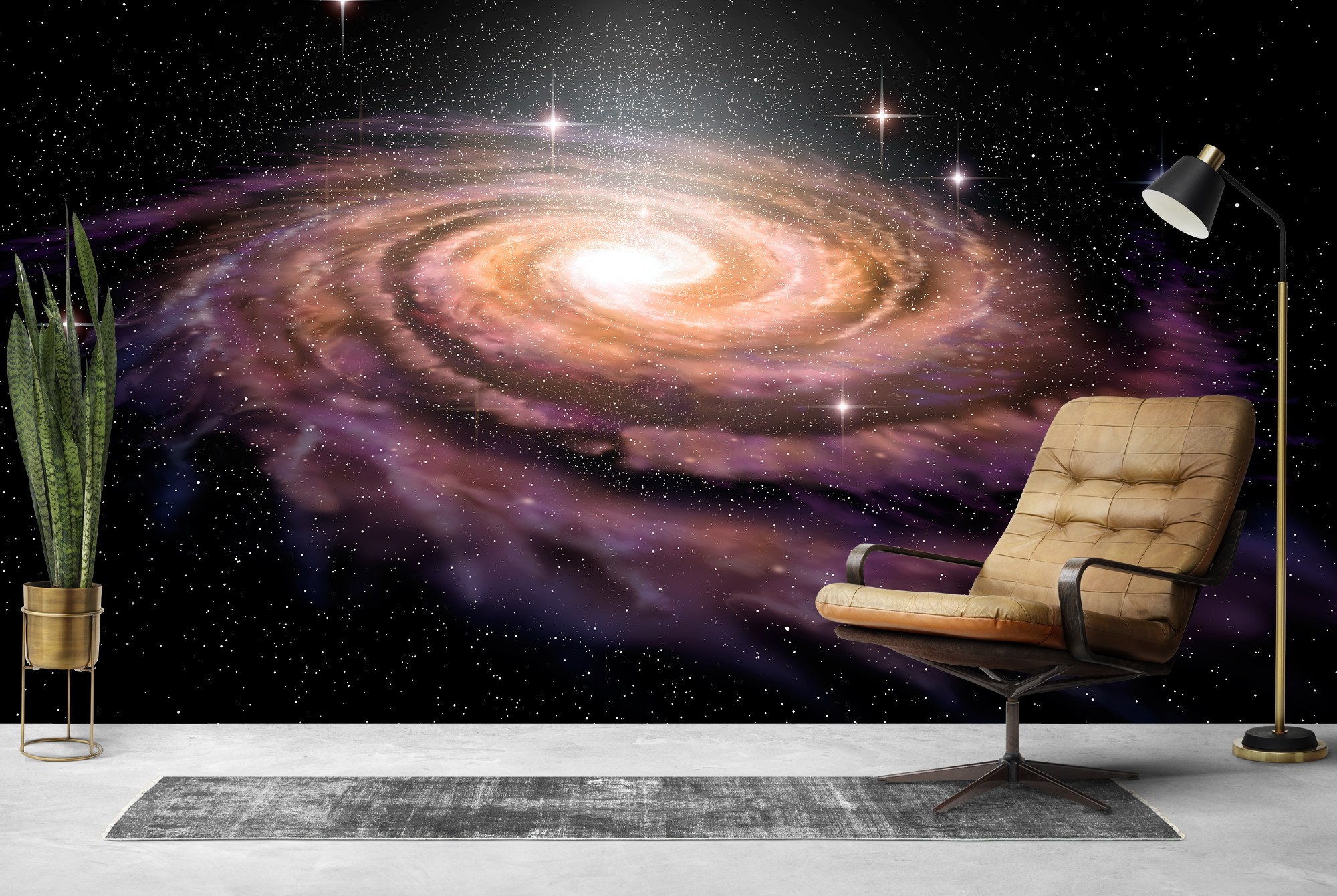 Galaxy Spiral Wallpaper Wall Mural
