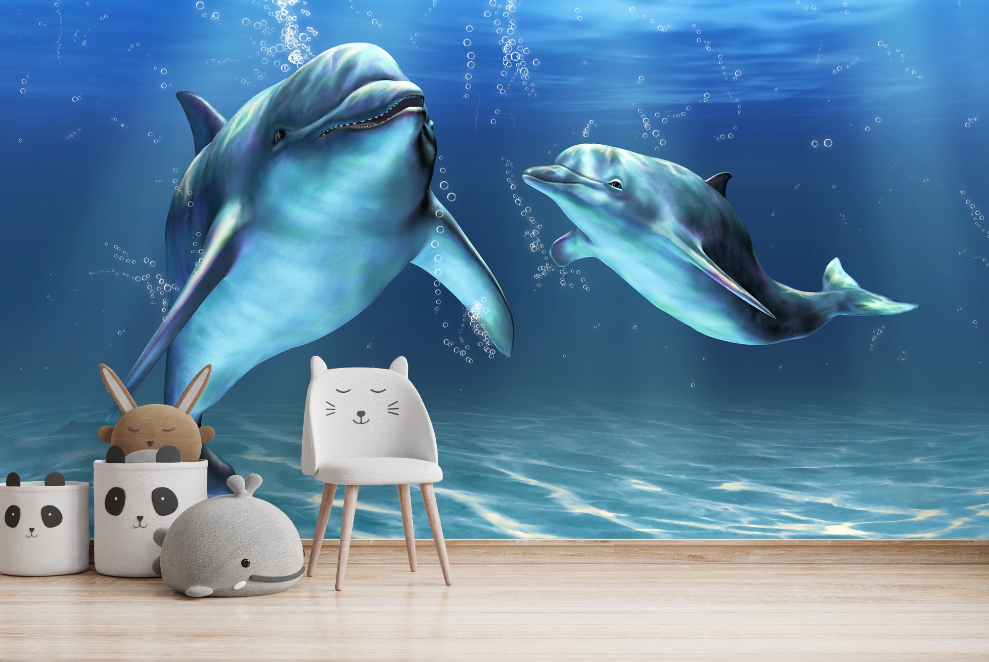 Dolphin Friends Wallpaper Wall Mural