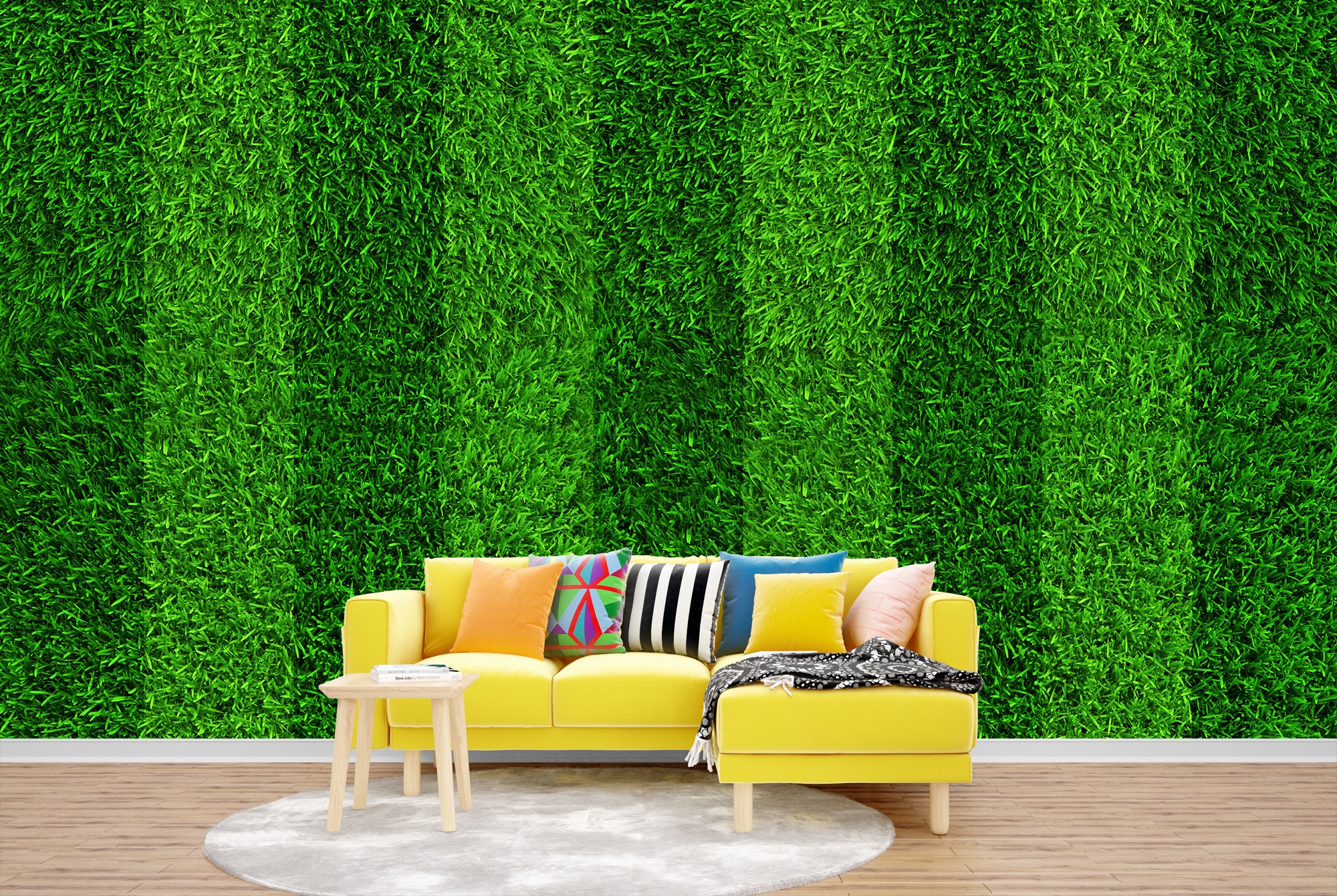 Soccer Field Green Grass Wallpaper Wall Mural