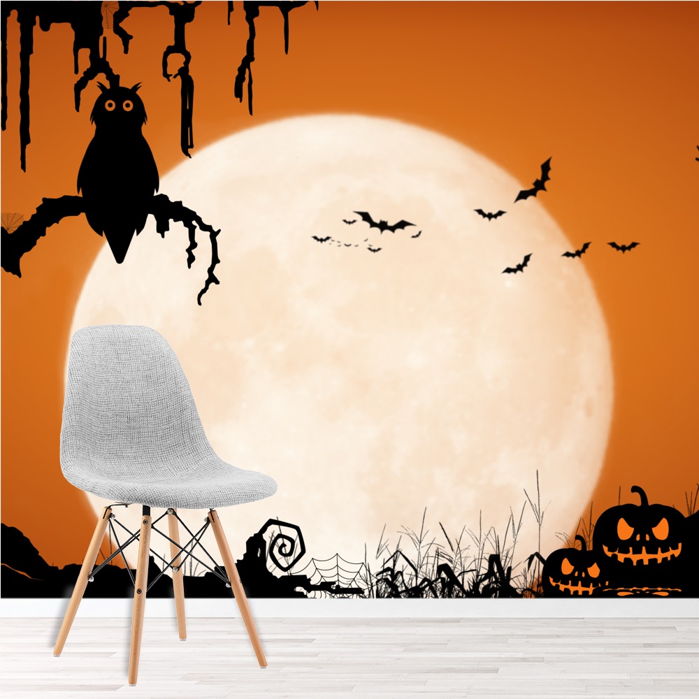 Full Moon Halloween Wallpaper Wall Mural