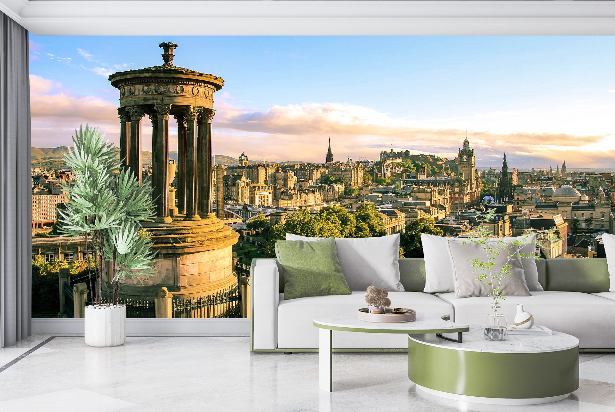 Edinburgh City Skyline Scotland Wallpaper Wall Mural