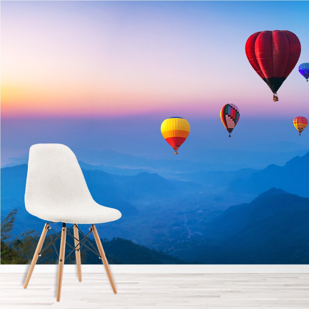 Mountain Sunrise Hot Air Balloons Wallpaper Wall Mural