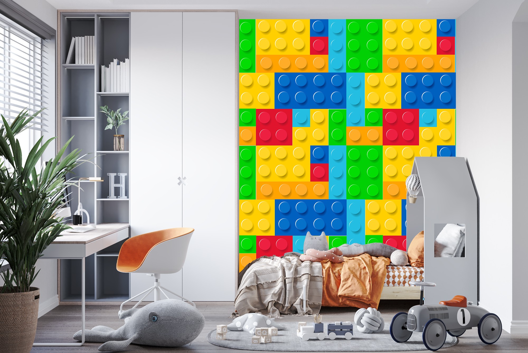 Lego Brick Childrens Wallpaper Wall Mural