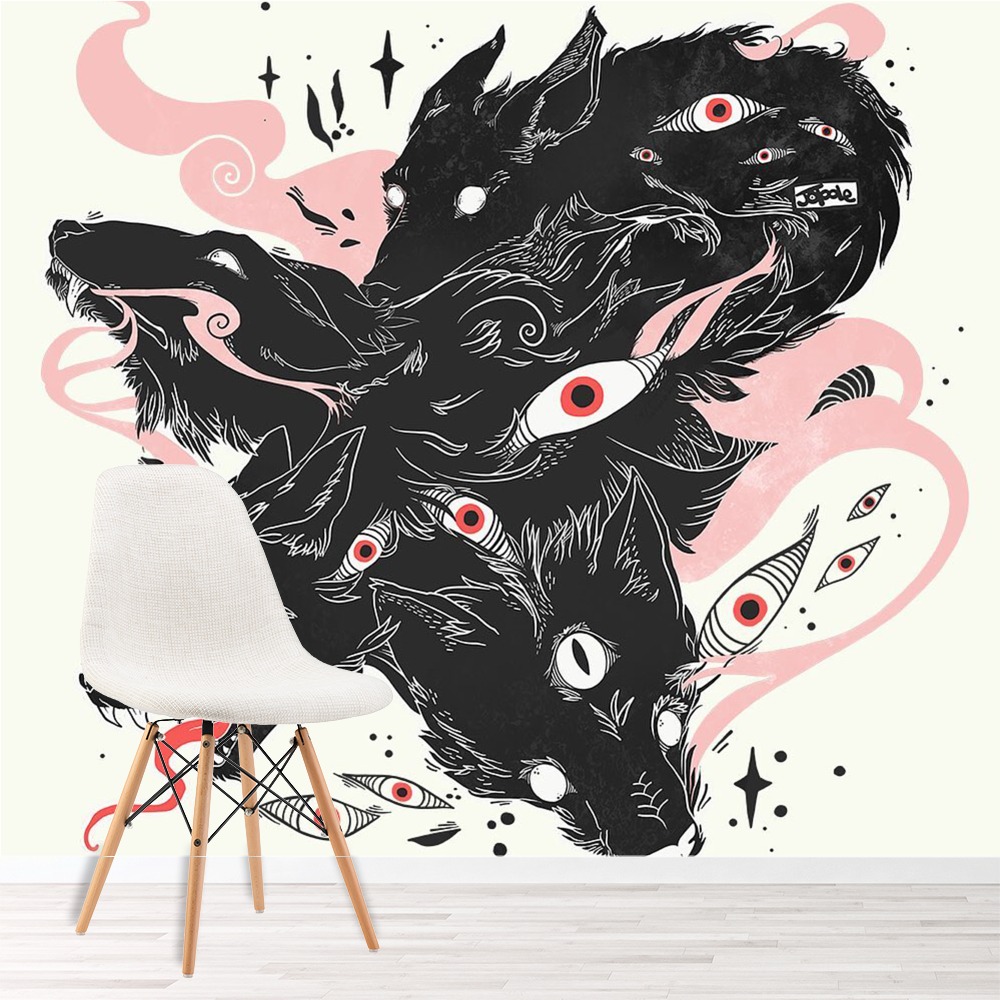 Many Eyes Many Wolves Wall Mural By Jennifer O Toole