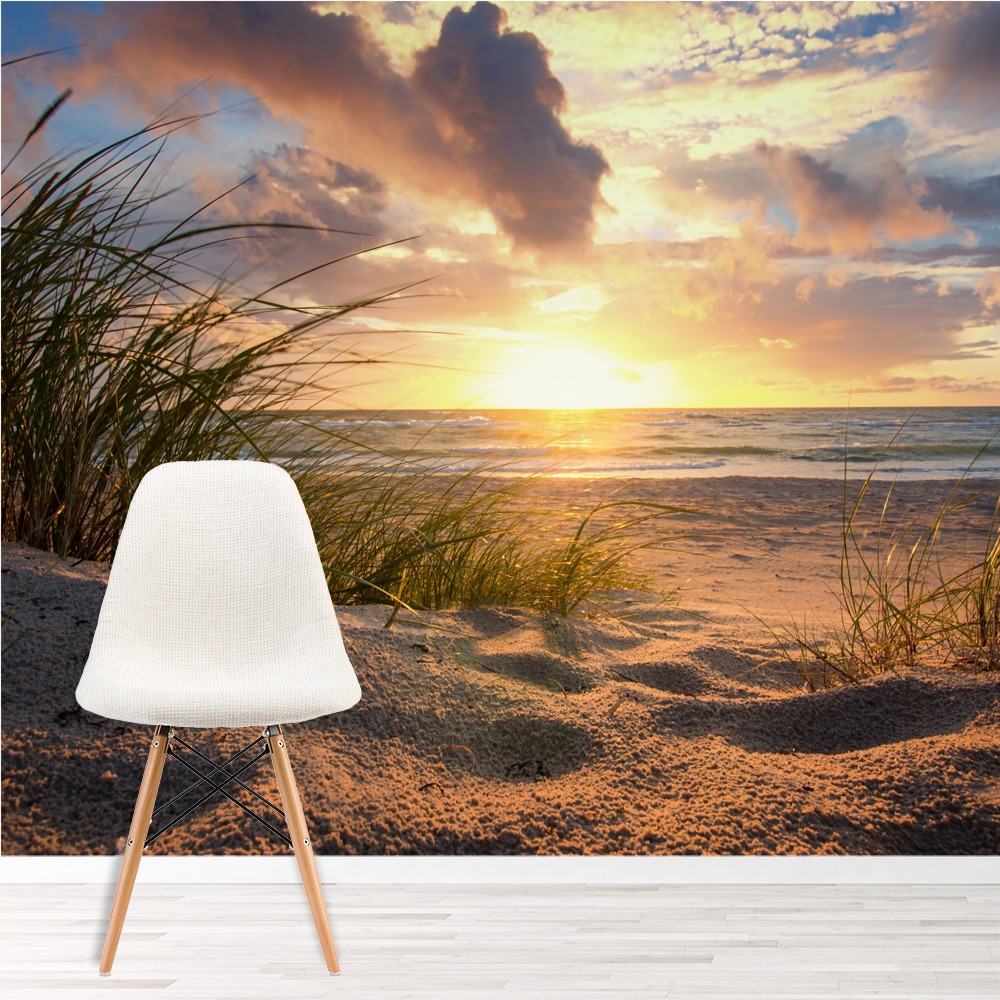 Baltic Beach Sunset Iii Wall Mural By Steffen Gierok