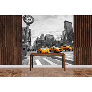 New York Yellow Taxis Wallpaper Wall Mural