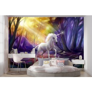 Enchanted Forest Unicorn Wallpaper Wall Mural