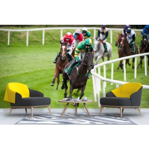 Horse Racing Wallpaper Wall Mural