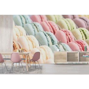 Rainbow Macaroons Wallpaper Wall Mural