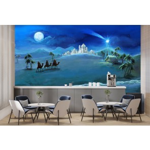 Nativity Scene Three Kings Wallpaper Wall Mural