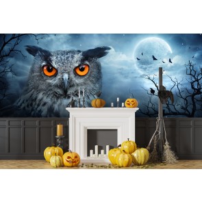 Owl & Moon Halloween Wallpaper Wall Mural
