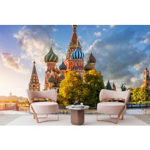 Moscow Cathedral Russia City Wallpaper Wall Mural