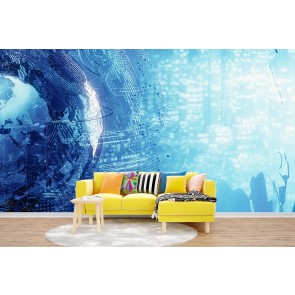 Digital Earth Cyberspace Wallpaper Wall Mural