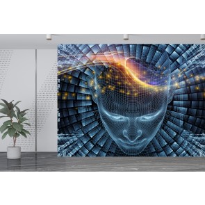 Digital Intelligence Technology Concept Wallpaper Wall Mural