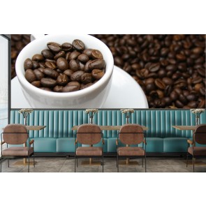 Coffee Beans Cafe Kitchen Wallpaper Wall Mural