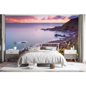 Tranquil Sunset Ocean Bay Wallpaper Wall Mural