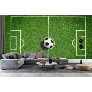 Football Grass Pitch Wallpaper Wall Mural