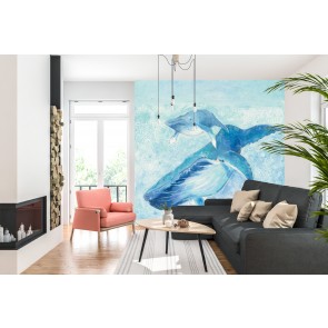 Blue Mama Wall Mural by Phyllis Adams