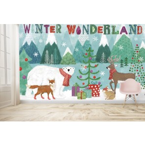 Festive Forest I Wall Mural by Veronique Charron