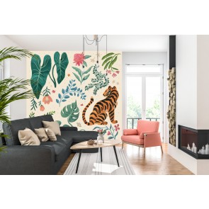 Jungle Love II Wall Mural by Janelle Penner