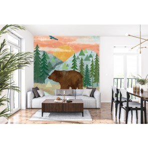 Woodland Forest III Wall Mural by Veronique Charron