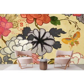 Kendra's Wall Flowers Wall Mural by Evelia Designs