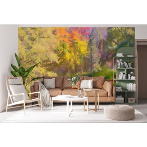 Autumn on the Pond Wall Mural by Don Schwartz