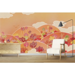 Autumn Hill Wall Mural by Zigen Tanabe