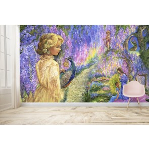 Wisteria Way Wall Mural by Josephine Wall