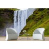 Iceland Skogafoss Waterfall Green Landscape Wallpaper Wall Mural