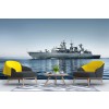 Warship Wallpaper Wall Mural