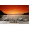 Orange Ocean Sunset Wallpaper Wall Mural