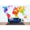Colourful World Map Wallpaper Wall Mural