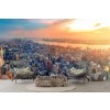 New York Aerial Sunset Wallpaper Wall Mural