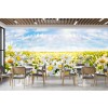 Daisy Field Floral Wallpaper Wall Mural