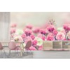 Pink & White Roses Wallpaper Wall Mural