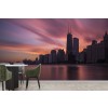 Chicago Sunset Wallpaper Wall Mural