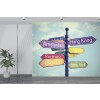 World Signpost Wallpaper Wall Mural