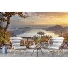 Mountain Bench View Wallpaper Wall Mural