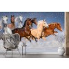 Horses in Water Wallpaper Wall Mural