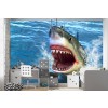 Shark Attack Wallpaper Wall Mural