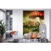 Red Toadstool House Fairytale Wallpaper Wall Mural