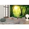 Enchanted Fairy Forest Green Trees Wallpaper Wall Mural