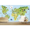 Childrens World Map Educational Wallpaper Wall Mural