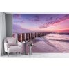 Pink Sunset Ocean Seascape Wallpaper Wall Mural