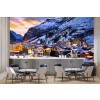 French Alps Winter Village Wallpaper Wall Mural