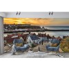 Whitby Harbour English Sunset Wallpaper Wall Mural