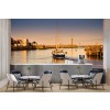 Whitby Harbour Yorkshire Sunset Wallpaper Wall Mural