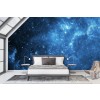 Blue Galaxy Space NASA Wallpaper Wall Mural